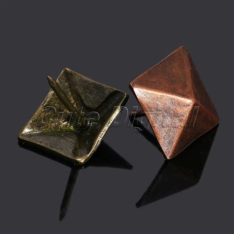 50Pcs Decorative tachas Upholstery Tacks Bronze Antique Square Upholstery Nail Studs Leather ...