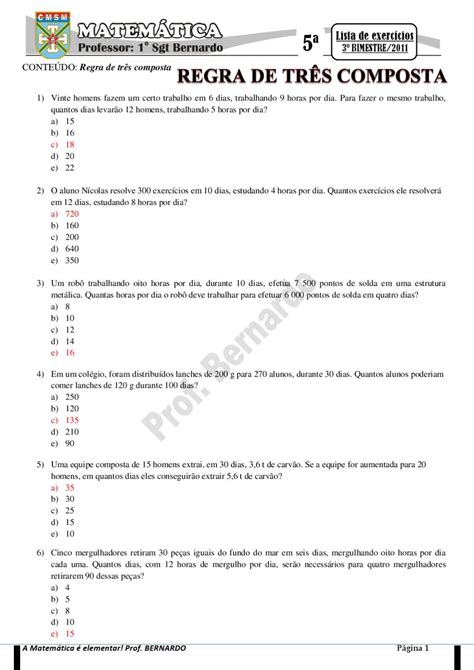 Questões Regra De Tres Simples - RETOEDU