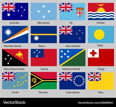 Different countries flags set Royalty Free Vector Image