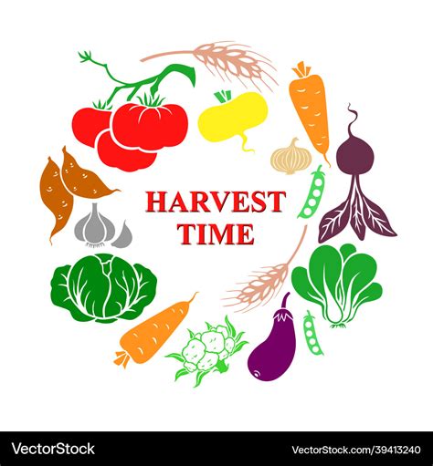 Harvest time greeting icon Royalty Free Vector Image