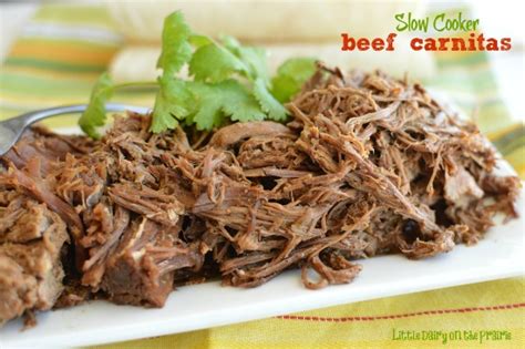 Slow Cooker Beef Carnitas - Little Dairy On the Prairie