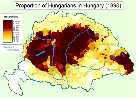 Proportion of Hungarians in Kingdom of Hungary (1890) : r/MapPorn