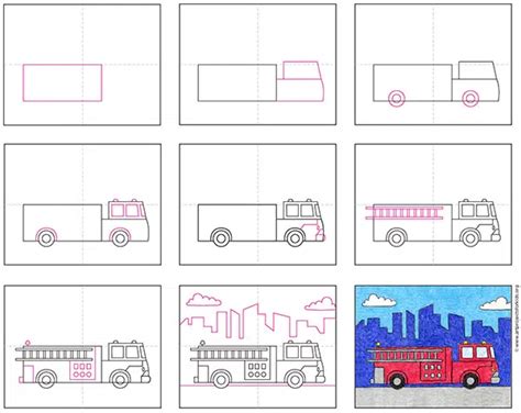 How To Draw A Fire Truck