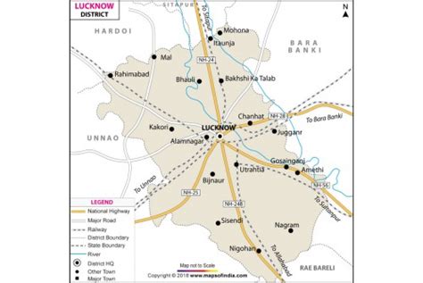 Buy Lucknow District Map online