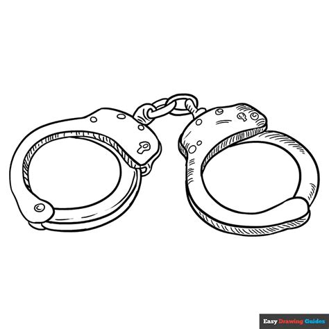 Handcuffs Coloring Page | Easy Drawing Guides