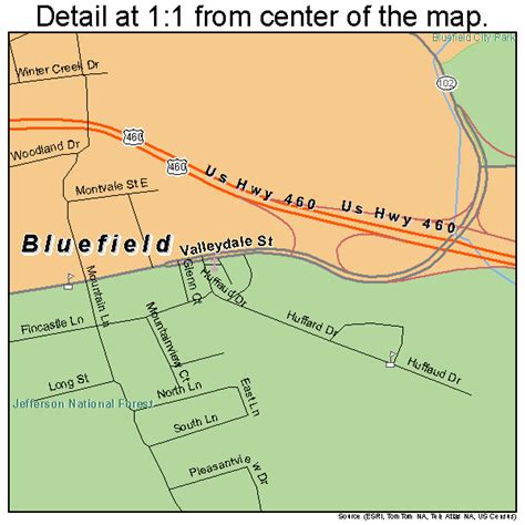 Bluefield Virginia Street Map 5108152