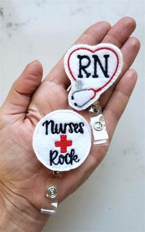 RN Nurse Badge Reel Pretty Badge Reels Retractable ID - Etsy