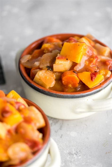 Vegan Slow Cooker Root Vegetable Stew - Running on Real Food