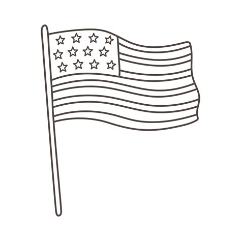 USA flag outline 3672476 Vector Art at Vecteezy