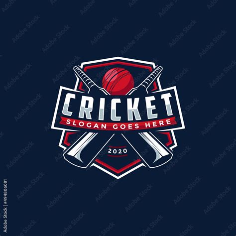 Badge emblem Cricket logo, cricket team, cricket club logo design with crossed sticks and ball ...