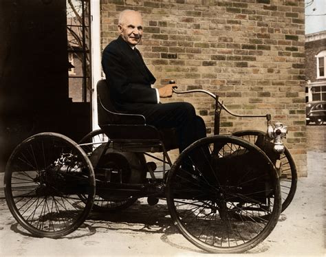 old-henry-ford-in-first-ford-car-2 - Inventors Pictures - Henry Ford - HISTORY.com