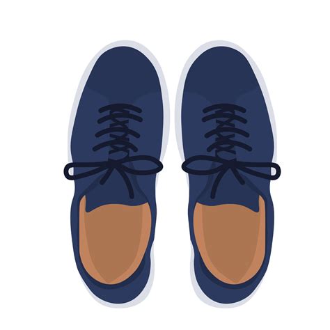 Men's shoes vector stock illustration. A pair of sneakers poster for a teenager. A pair of blue ...