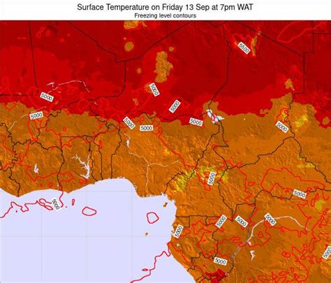 Nigeria Surface Temperature on Tuesday 16 Mar at 1pm WAT