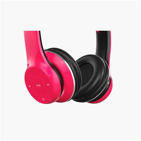 Headphones Bluetooth Red 3D model - Download Audio Devices on 3DModels.org