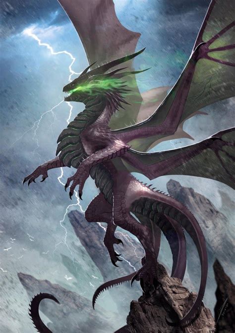 Four Wings Dragon by Dragolisco: ImaginaryDragons | Mythical creatures ...