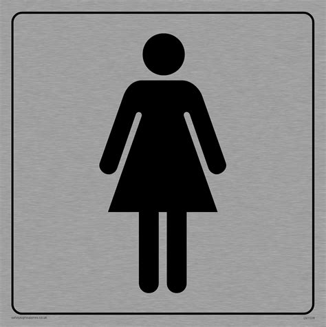 female toilet symbol - toilet door sign from Safety Sign Supplies