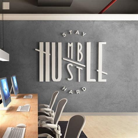 Stay Humble Hustle Hard Dimensional letters business | Etsy | Office ...