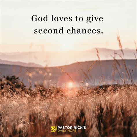 Thank God for Second Chances - Pastor Rick's Daily Hope