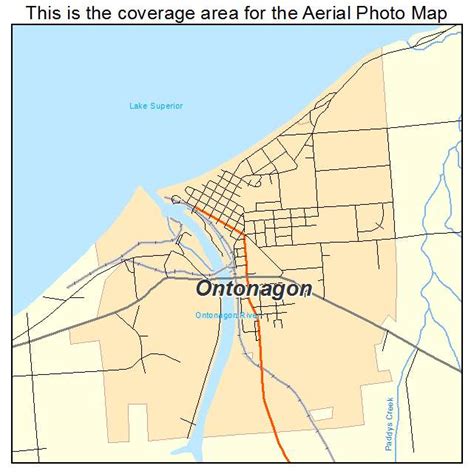 Aerial Photography Map of Ontonagon, MI Michigan