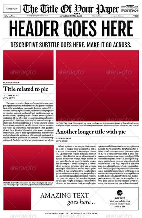 Old Style Newspaper Template | Newspaper template design, Newspaper article template, Article ...