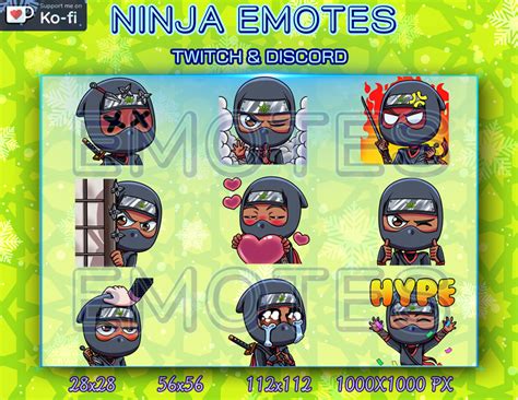 NINJA EMOTES - BUYUNG CUSTOM EMOTES's Ko-fi Shop - Ko-fi ️ Where creators get support from fans ...