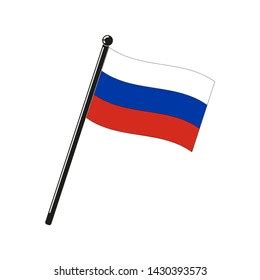 National Russian Federation Flag Original Colours Stock Vector (Royalty ...