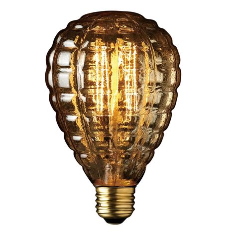 Globe Electric 40W Amber Designer Vintage Edison Granada Incandescent Light Bulb-84635 - The ...