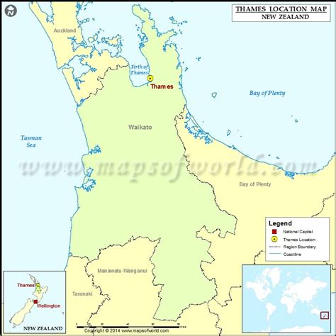 Where is Thames | Location of Thames in New Zealand Map