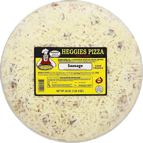 Heggies Pizza Pizza, Thin Crust, Sausage | Frozen Foods | Priceless Foods