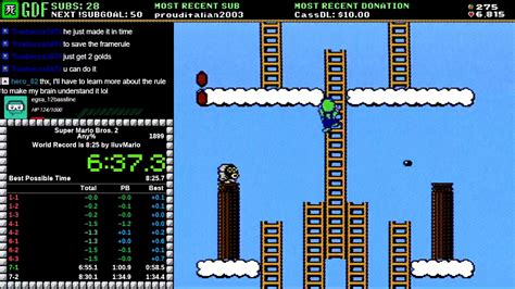 Super Mario Bros. 2 Any% Speedrun in 8m 25s (889ms) - 10/27/17 - YouTube