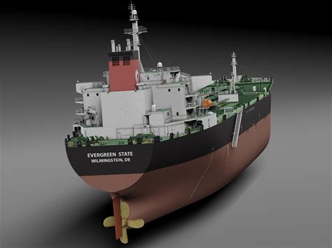 3d model ship tanker evergreen