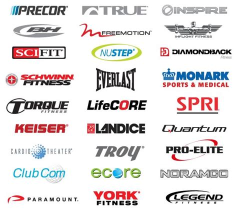 Workout Equipment Brand Names