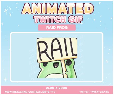 Animated Kawaii Frog Raid Emote Twitch, Discord, Youtube - Etsy Australia