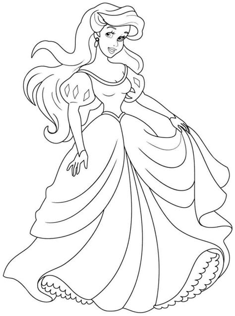 Disney Princesses Coloring Pages Ariel