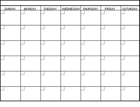 6 Week Blank Calendar Template - Template Calendar Design