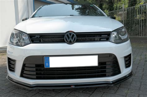 FRONT SPLITTER VOLKSWAGEN POLO MK5 R WRC Textured | Our Offer \ Volkswagen \ Polo \ Mk5 [2009 ...