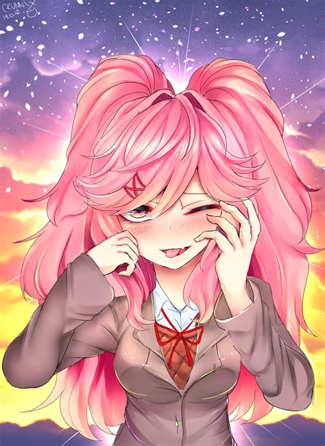 Natsuki with Long Hair : r/DDLC