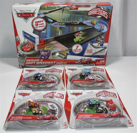 DESIGN DRIFT RACE TRACK SPEEDWAY 4 PACKS OF CARS DISNEY CARS MICRO DRIFTERS NEW 746775189945 | eBay