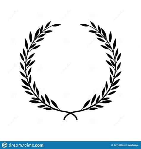 Greek laurel or olive winner award wreath or leaf frame vector isolated on white stock vector ...