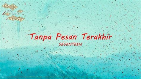 Not Angka Pianika dan Lirik Lagu Tanpa Pesan Terakhir - Seventeen ...