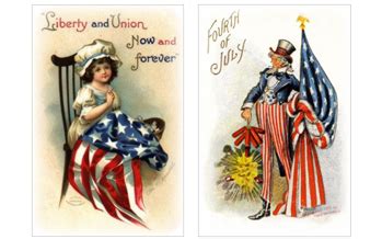 Free Patriotic Vintage July 4th Clip Art - Vintage Holiday Crafts