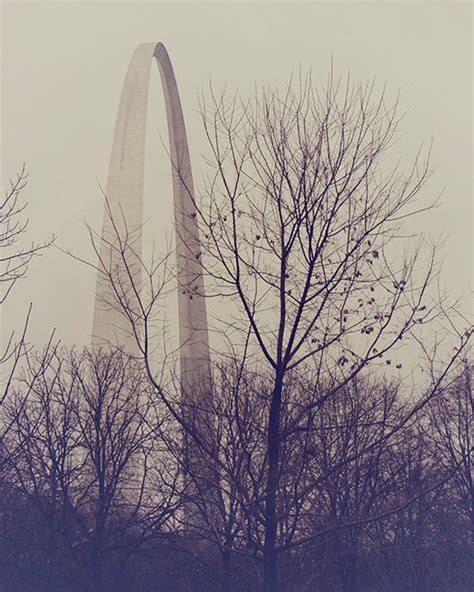 St. Louis Arch Photograph, winter Arch Print. Gray, Purple, Dark Moody Gateway to the West ...