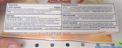 Parodontax Toothpaste Ingredients | Minty Fresh Toothpaste