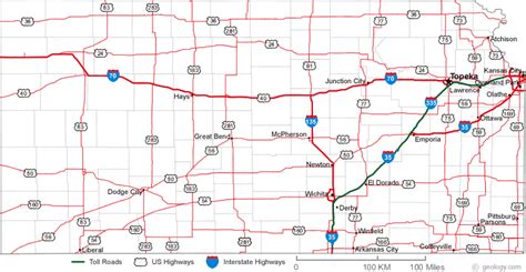 Map of Kansas Cities