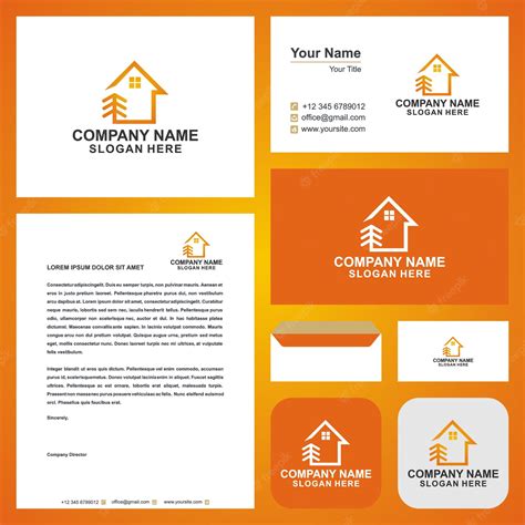 Premium Vector | Real estate logo and business card template