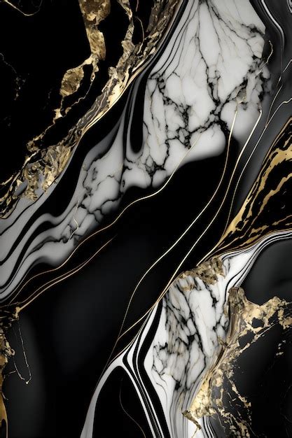 Premium Photo | Elegant black, white, and gold marble background ...