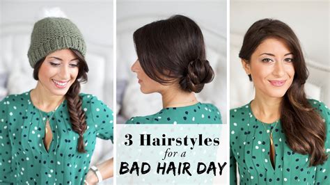 3 Hairstyles for a Bad Hair Day - YouTube