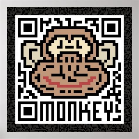 QR Code the Monkey Print | Zazzle