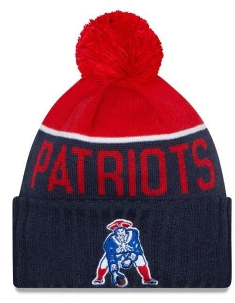 NEW ENGLAND PATRIOTS BEANIE CAP SPORT KNIT THROWBACK HAT 2015 Pom | Nfl ...