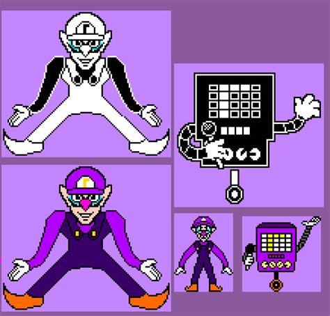 Waluigi Sprite Sheet Made In Ms Paint Obviously Rwalu - vrogue.co
